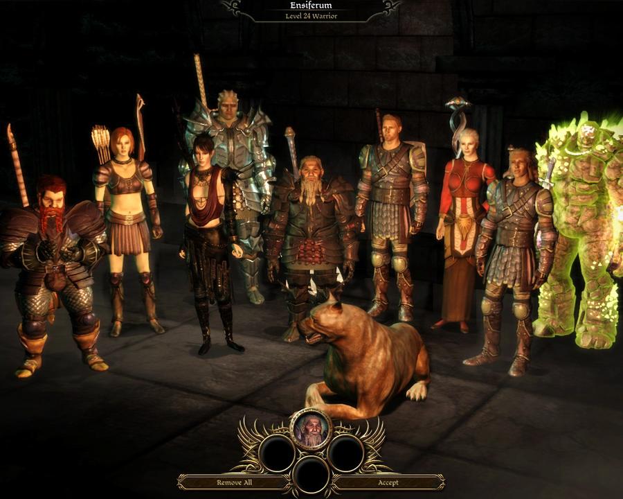 dragon age origins - party roster